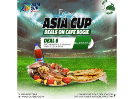 Cafe Bogie Asia Cup Deal 6 For Rs.2000/-